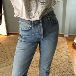 Agolde high rise straight leg jeans